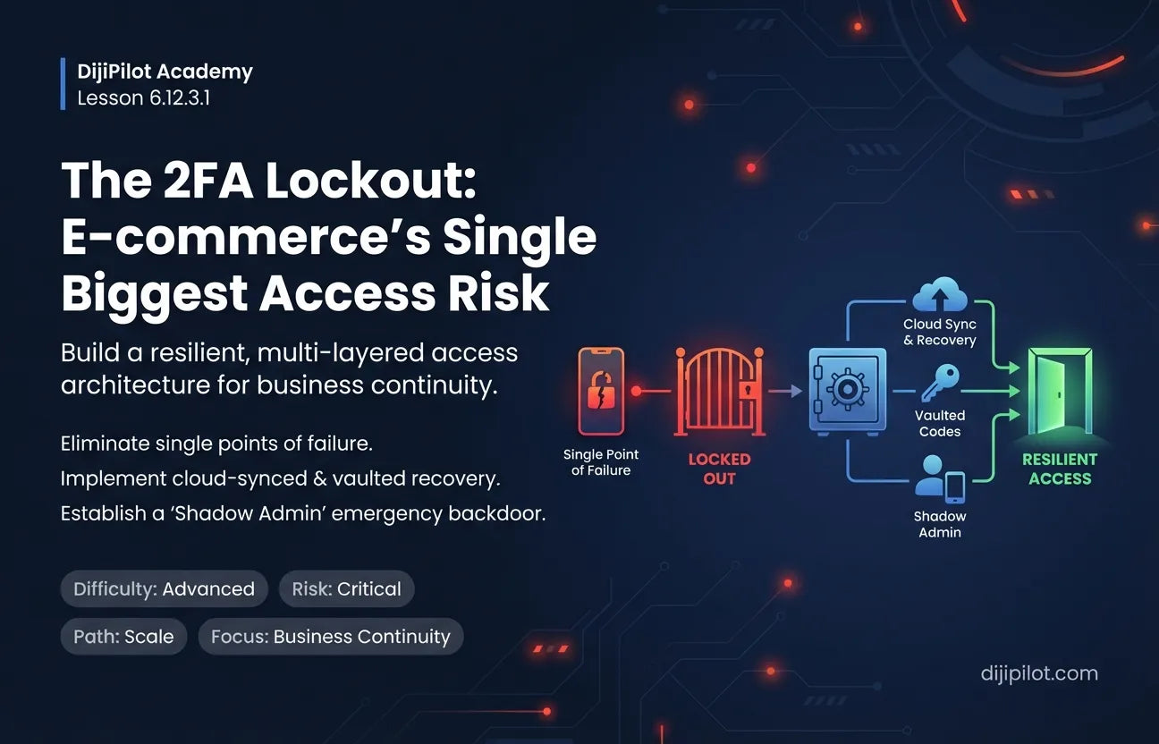 6.12.3.1 - The 2FA Lockout: Your Single Biggest Access Risk in E-commerce Operations (Difficulty: Advanced | Path: Scale)