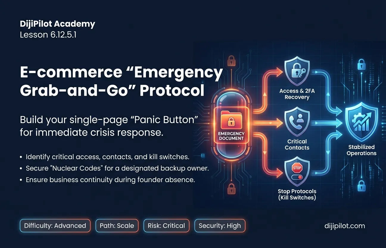 6.12.5.1 - Creating Your E-commerce “Emergency Grab-and-Go” Document (Difficulty: Advanced | Path: Scale)