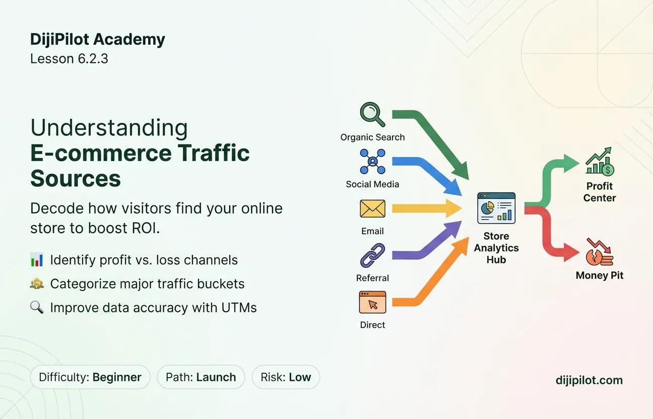 6.2.3 - Understanding and Categorizing E-commerce Traffic Sources (Difficulty: Beginner | Path: Launch)