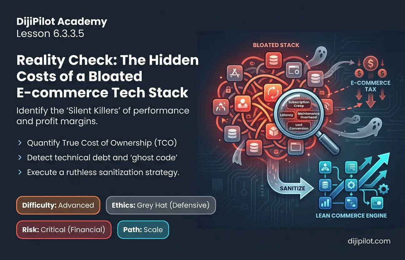 6.3.3.5 - Reality Check: The Hidden Costs of a Bloated E-commerce Tech Stack (Difficulty: Advanced | Ethics: Grey Hat | Path: Scale)