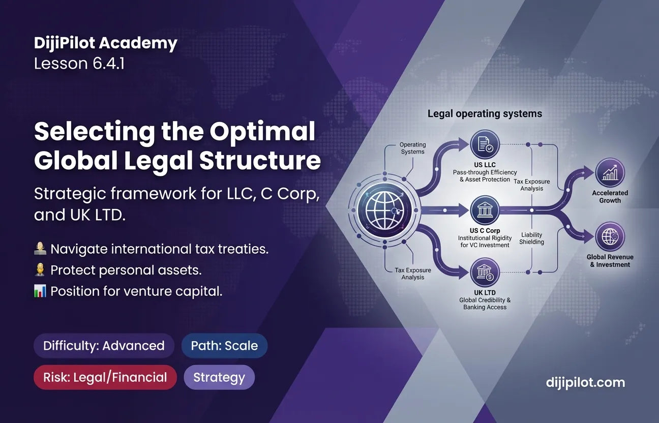 6.4.1 - How to Choose the Right Legal Structure for International Business (Difficulty: Advanced | Path: Scale)