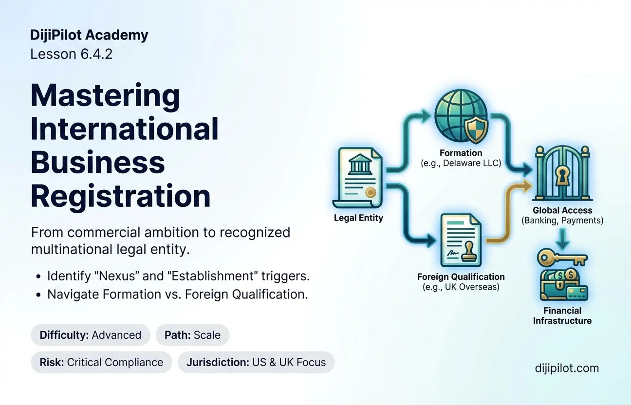 6.4.2 - Understanding International Business Registration Requirements (Difficulty: Advanced | Path: Scale)