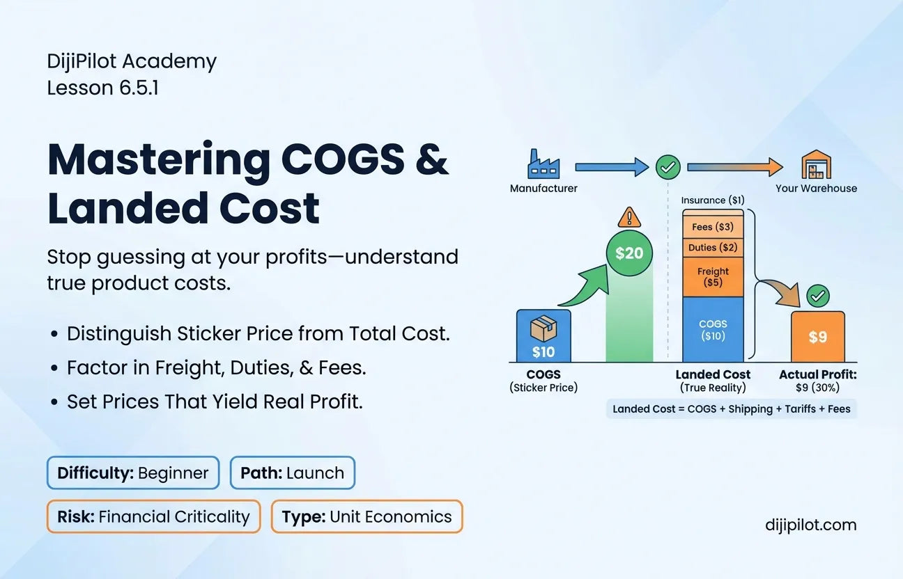 6.5.1 - Understanding Cost of Goods Sold (COGS) & Landed Cost (Difficulty: Beginner | Path: Launch)