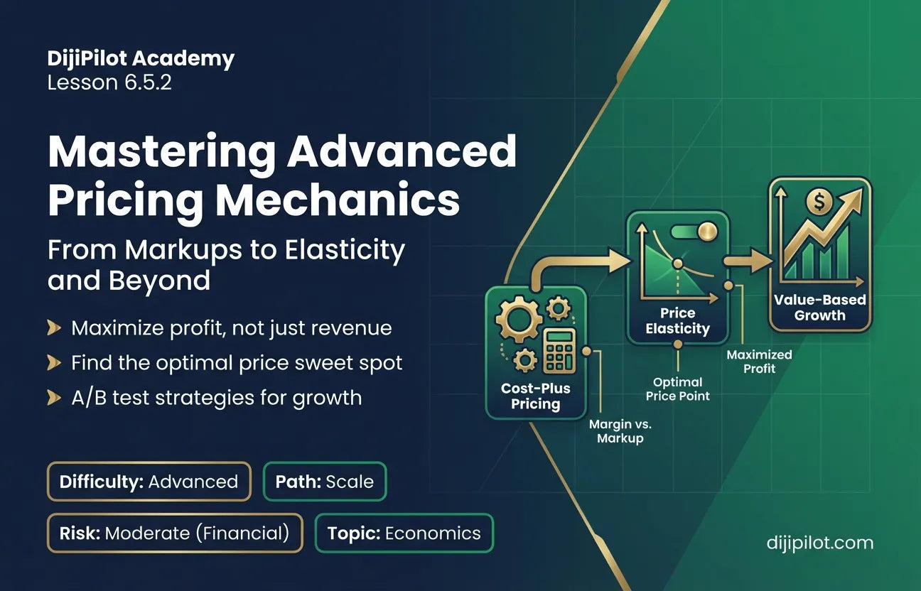 6.5.2 - Defining Pricing Concepts: Markups, Margins & Price Elasticity (Difficulty: Advanced | Path: Scale)