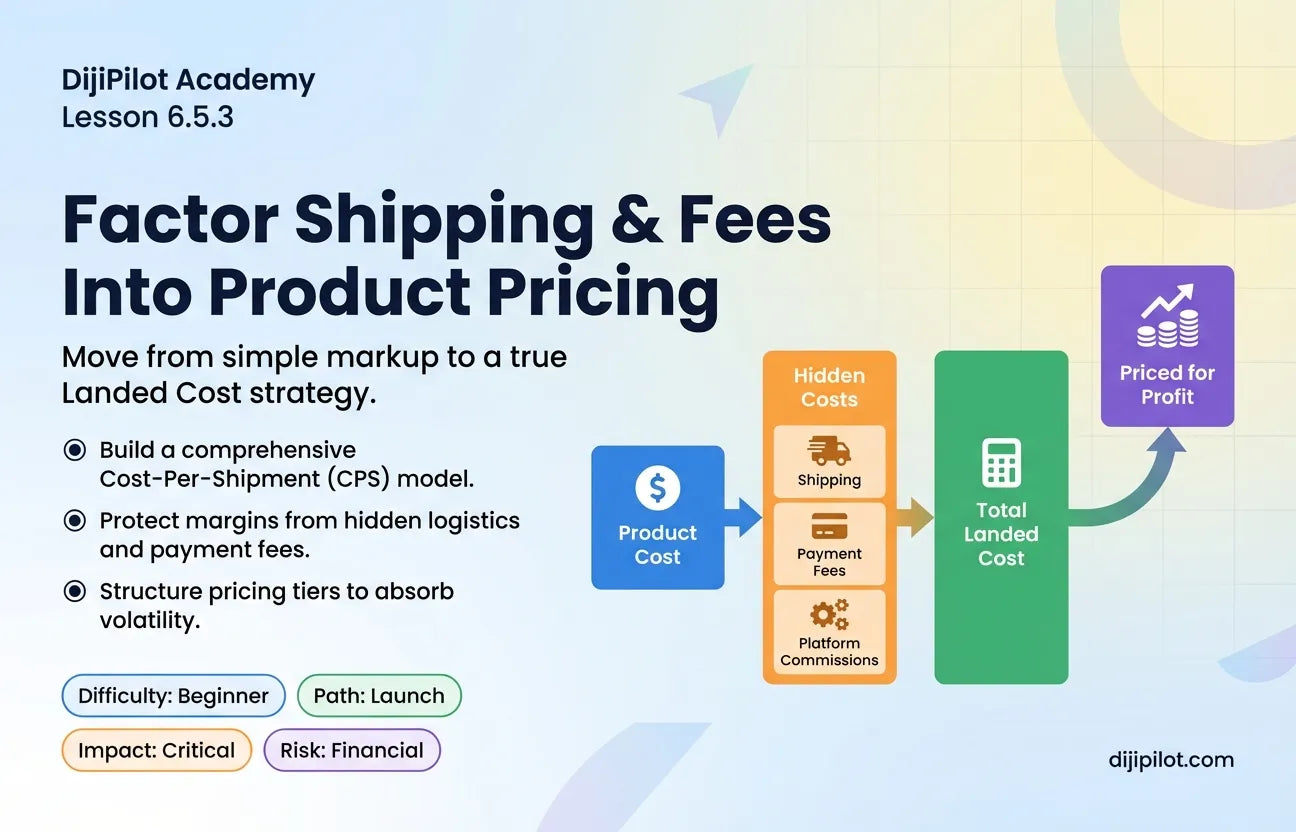 6.5.3 - How to Factor Shipping & Fees Into Your Product Price (Difficulty: Beginner | Path: Launch)