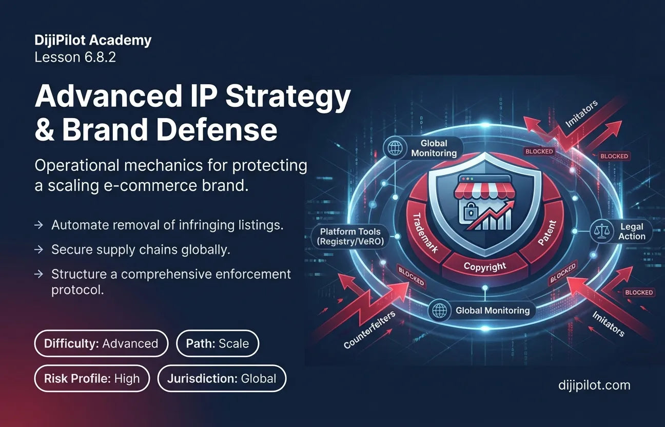 6.8.2 - Overview of Intellectual Property (IP) & Brand Protection for E-commerce (Difficulty: Advanced | Path: Scale)