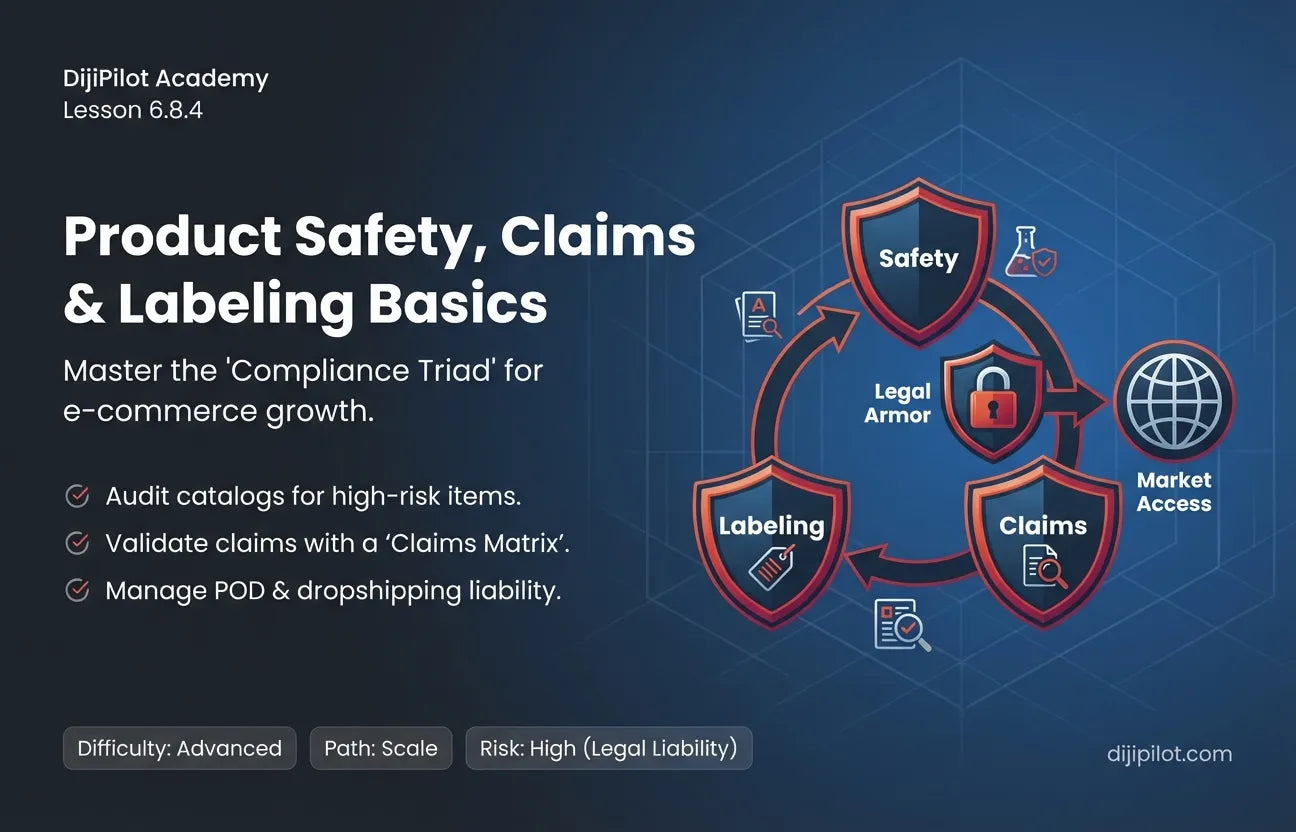 6.8.4 - Product Safety, Claims & Labeling Basics (Difficulty: Advanced | Path: Scale)