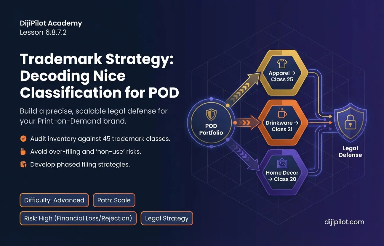 6.8.7.2 - Understanding Trademark Classes for POD Products (Difficulty: Advanced | Path: Scale)