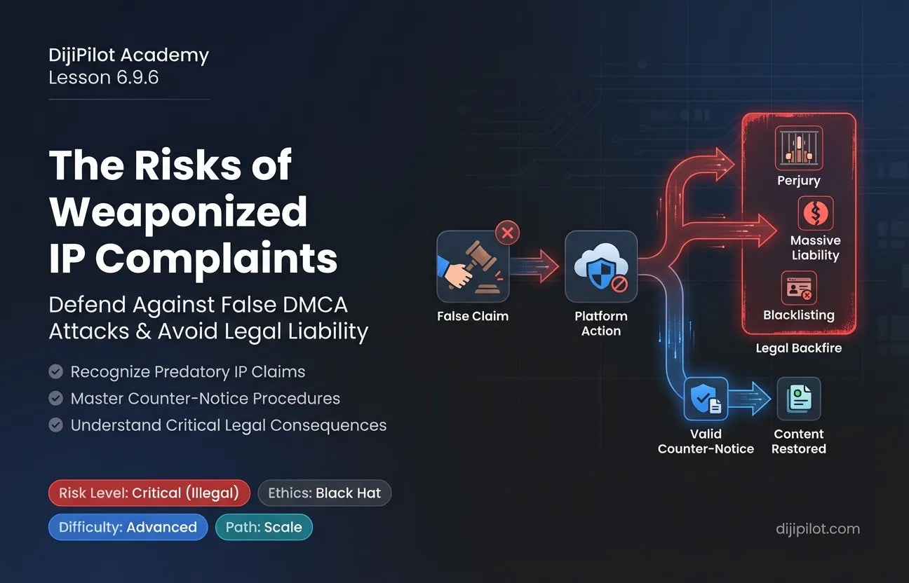 6.9.6 - Filing aggressive IP complaints without solid grounds? (Difficulty: Advanced | Ethics: Black Hat | Path: Scale)