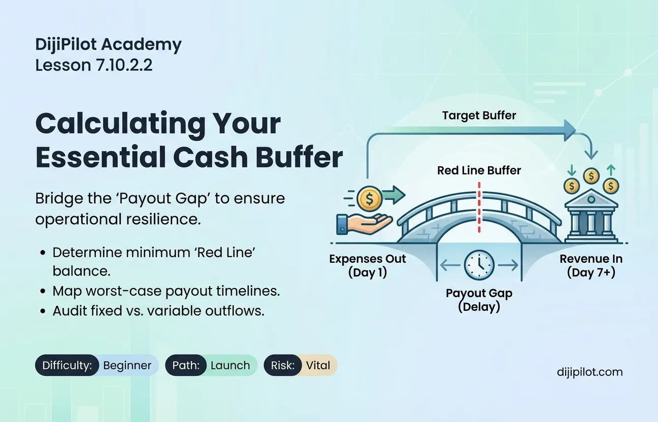 7.10.2.2 - How to Calculate a Simple Cash Buffer to Cover Payout Gaps (Difficulty: Beginner | Path: Launch)