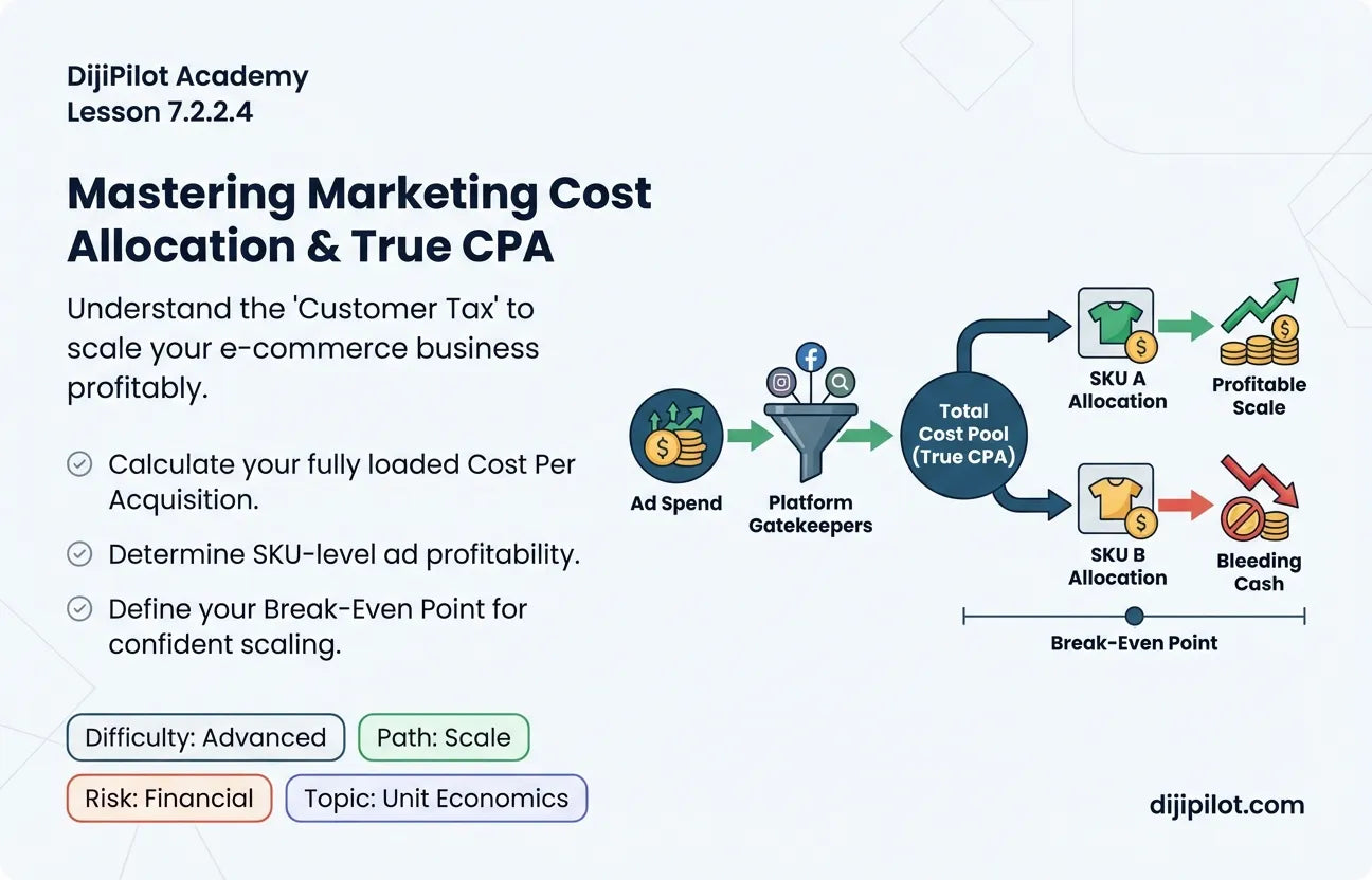 7.2.2.4 - How to Allocate Your Marketing Cost (Cost Per Sale / CPA) (Difficulty: Advanced | Path: Scale)