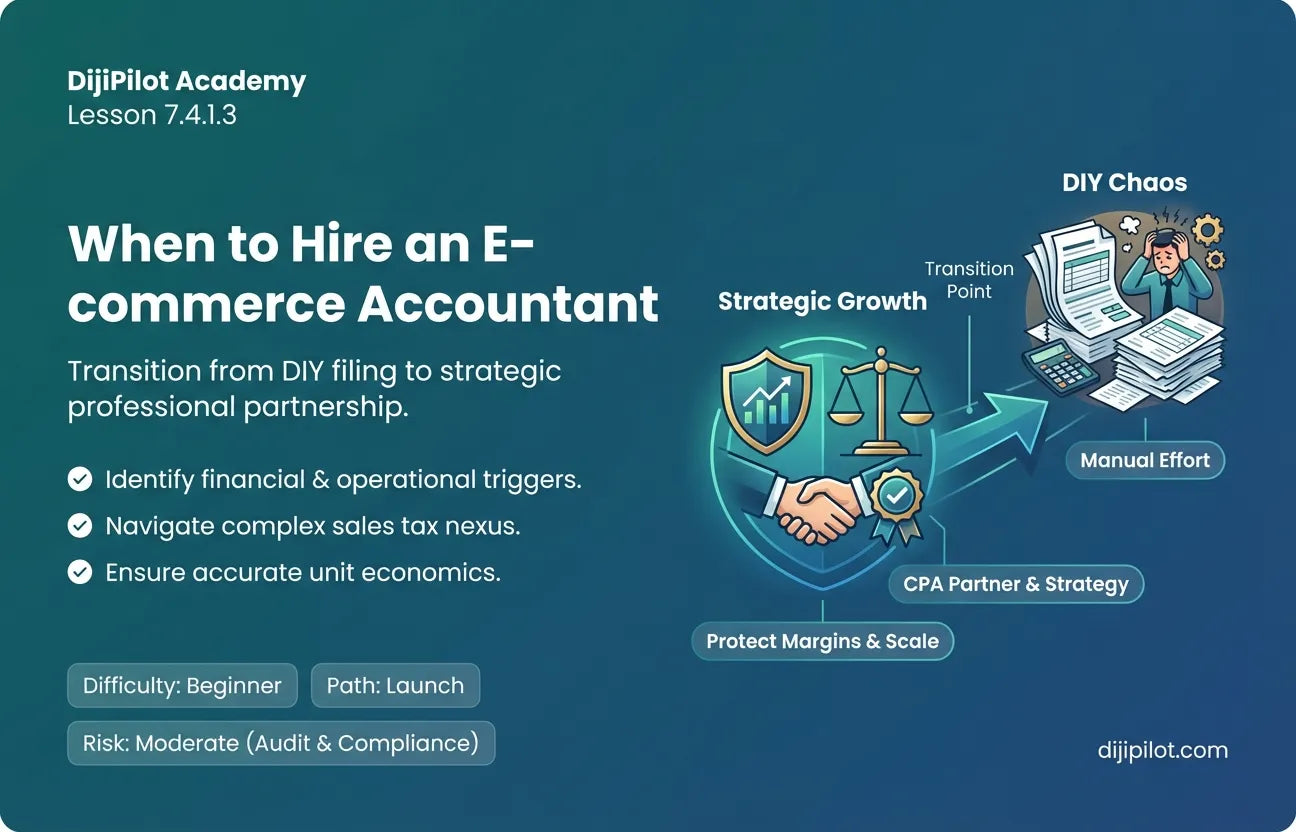 7.4.1.3 - When to Hire an E-commerce Accountant (Difficulty: Beginner | Path: Launch)