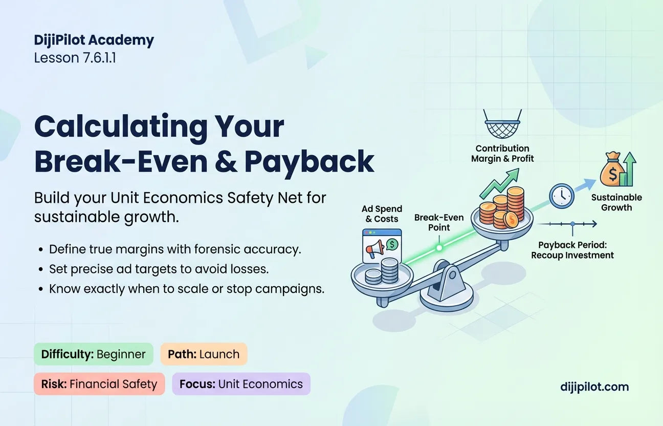 7.6.1.1 - How to Calculate Break-Even ROAS, CPA & Payback Period (Difficulty: Beginner | Path: Launch)