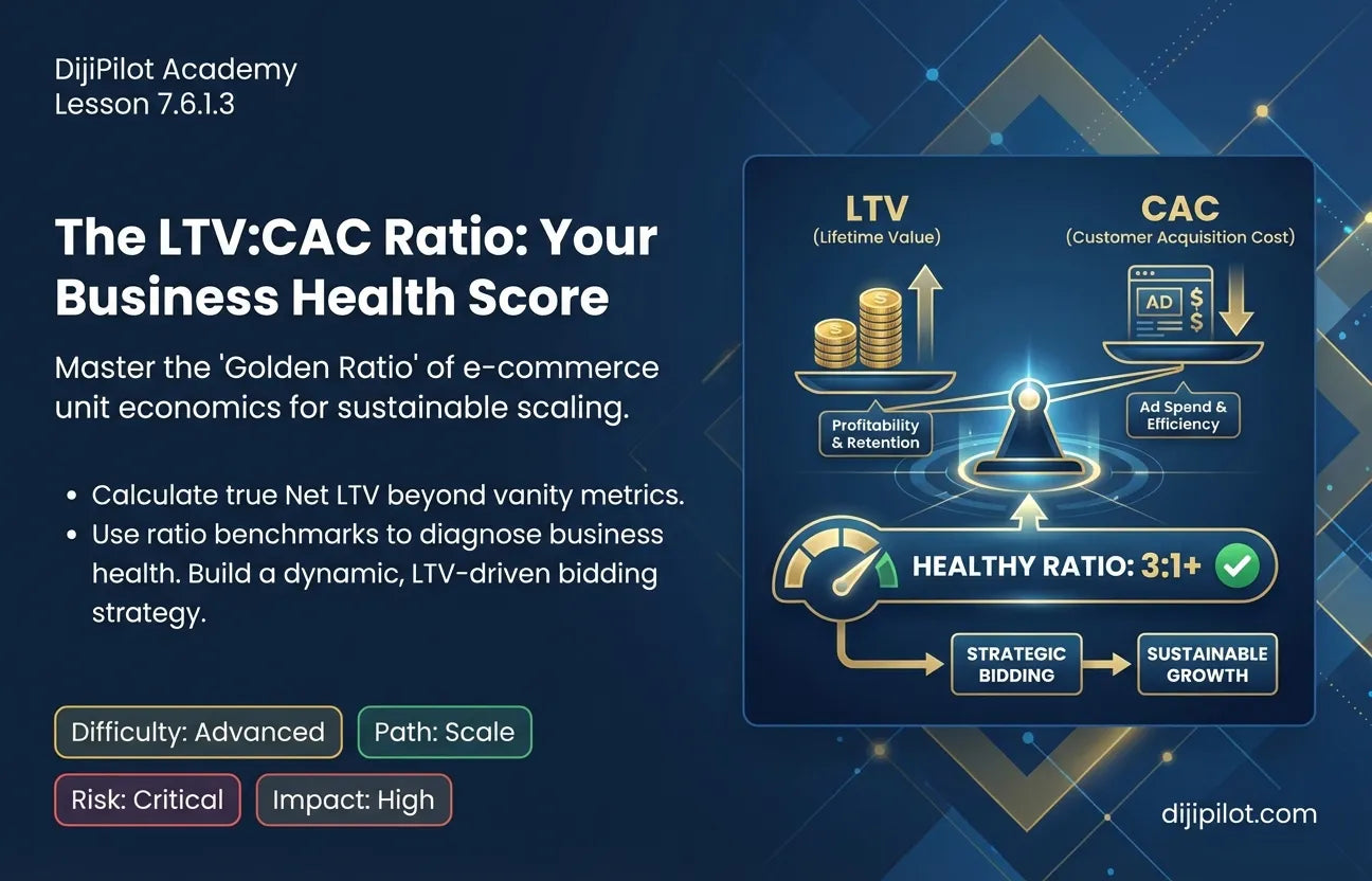 7.6.1.3 - The LTV:CAC Ratio: Your Business Health Score (Difficulty: Advanced | Path: Scale)