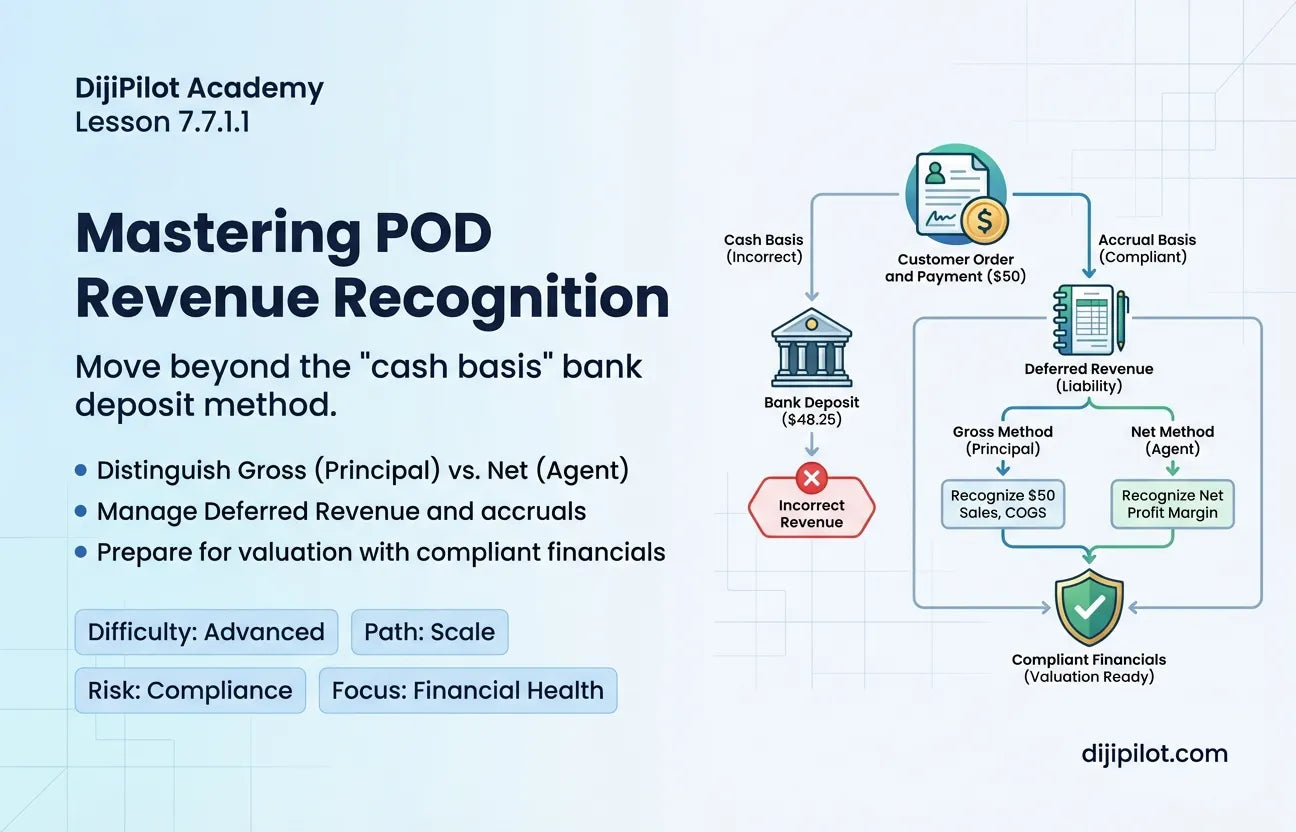 7.7.1.1 - How to Recognize Revenue with POD Models (Difficulty: Advanced | Path: Scale)