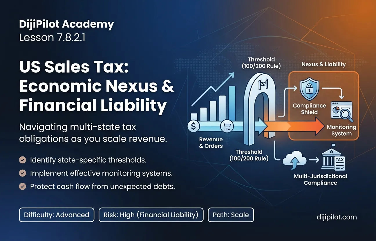7.8.2.1 - Defining Economic Nexus and Its Impact on US Sales Tax Liabilities (Difficulty: Advanced | Path: Scale)