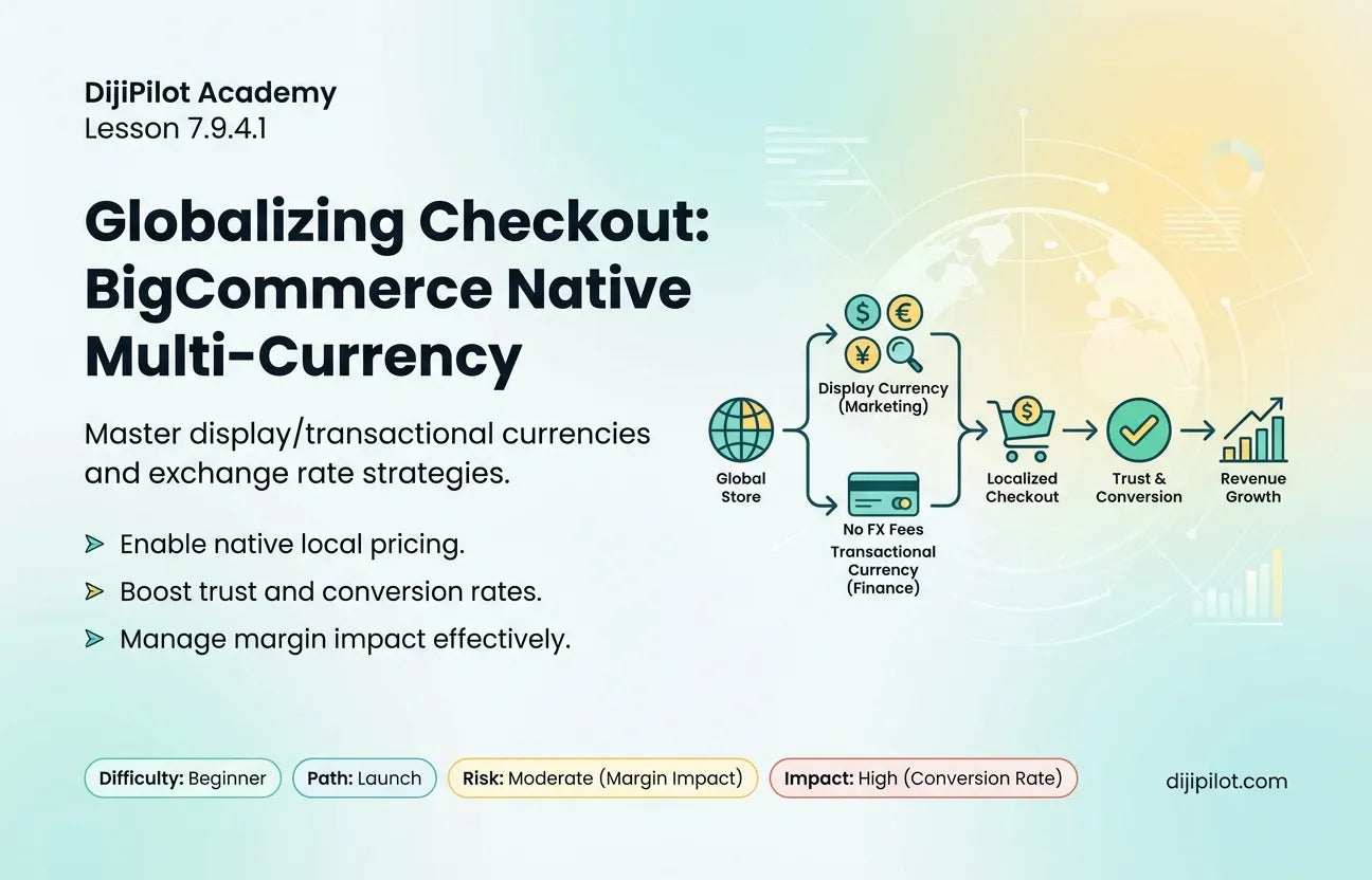 7.9.4.1 - Enabling Native Multi-Currency & Setting Exchange Rates on BigCommerce (Difficulty: Beginner | Path: Launch)