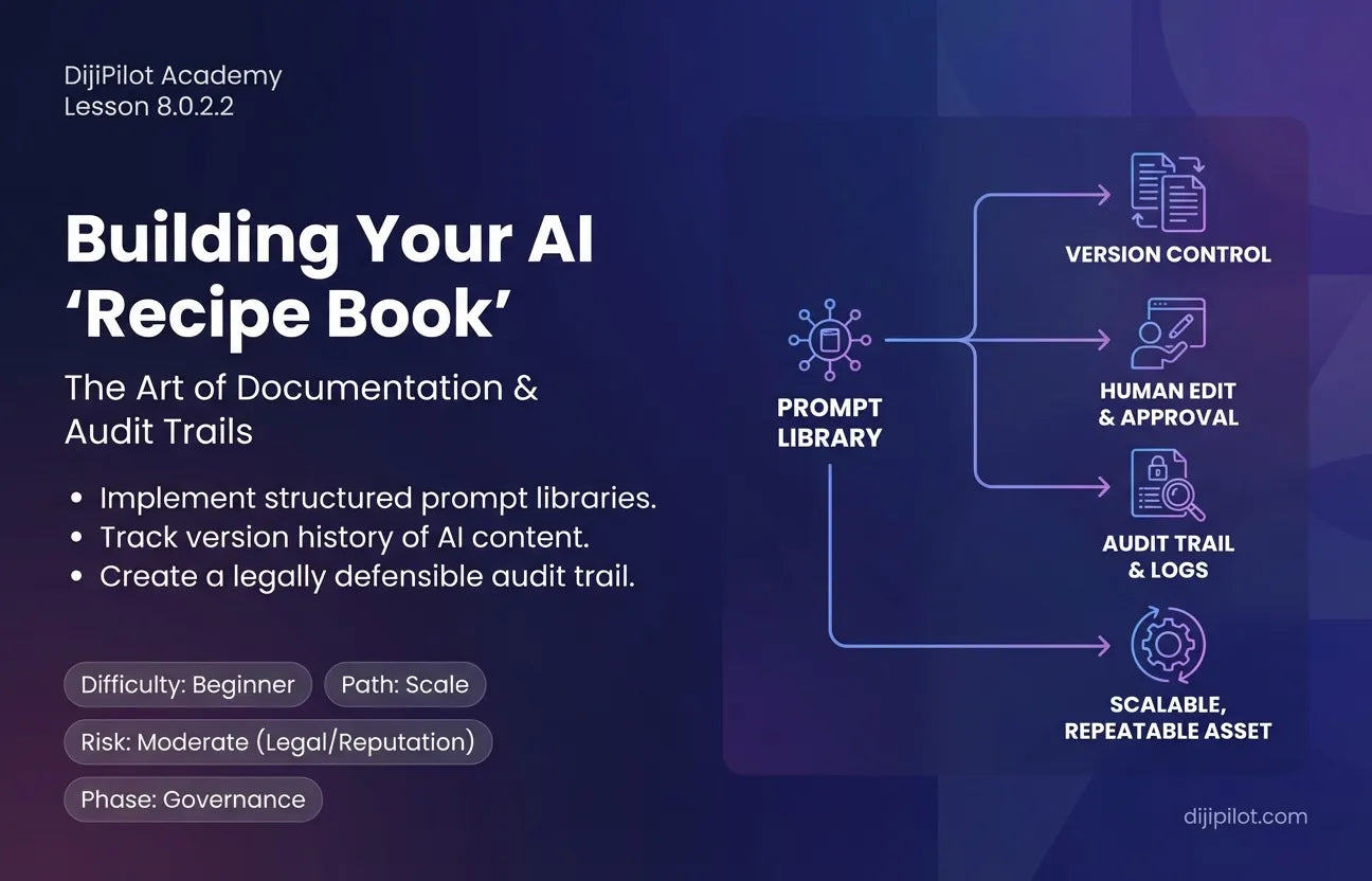 8.0.2.2 - How to Document AI Use: Prompts, Versions, and Audit Trails (Difficulty: Beginner | Path: Scale)
