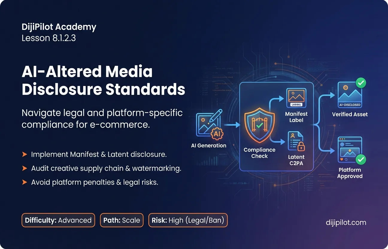 8.1.2.3 - What Are Disclosure and Representation Standards for AI-Altered Media? (Difficulty: Advanced | Path: Scale)