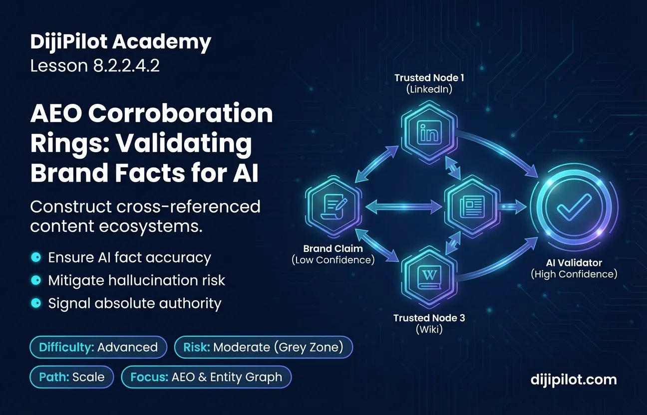 8.2.2.4.2 - "Corroboration Rings": Creating Cross-Referenced Content to Validate Facts for AI Validators (Difficulty: Advanced | Path: Scale)