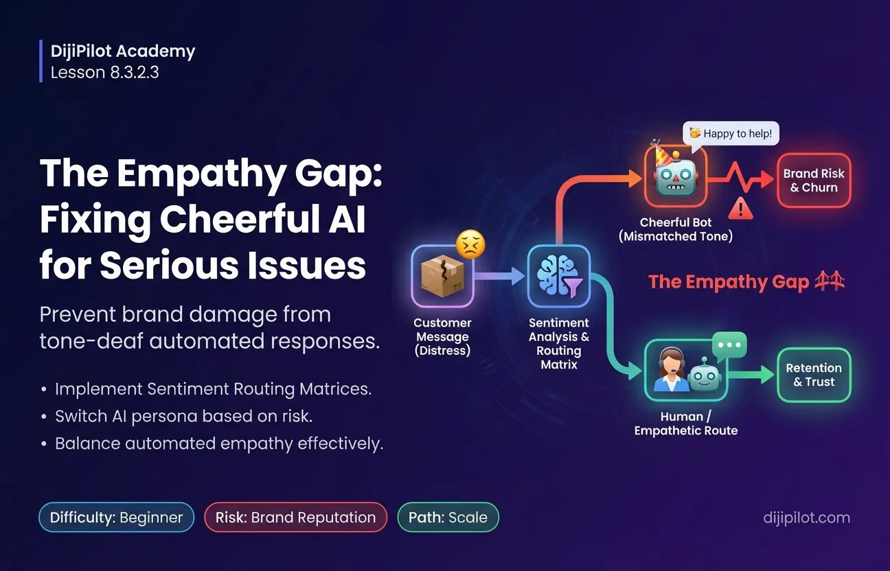 8.3.2.3 - The Empathy Gap: Using Cheerful AI Tones for Serious Issues (Lost Packages/Damaged Goods) (Difficulty: Beginner | Path: Scale)