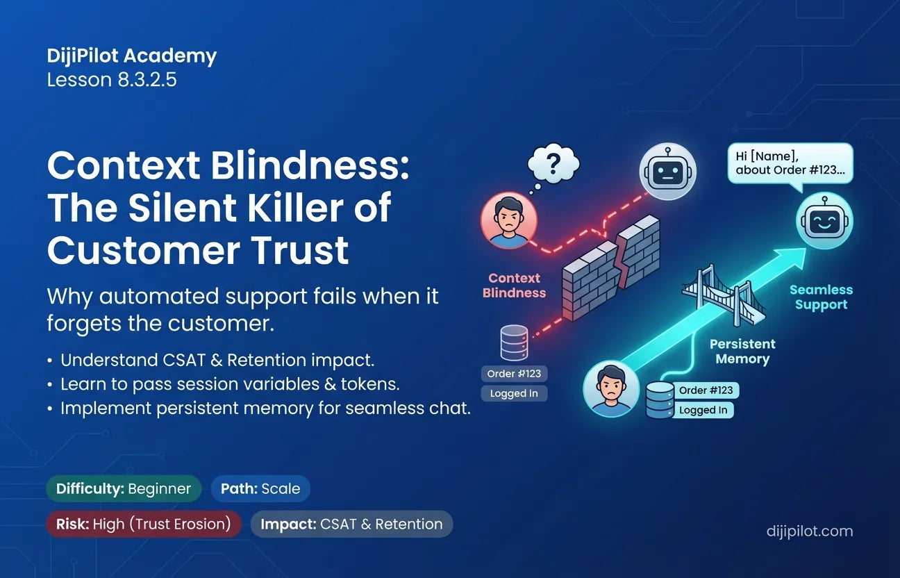 8.3.2.5 - Context Blindness: Asking Customers to Repeat Information They Just Provided (Difficulty: Beginner | Path: Scale)