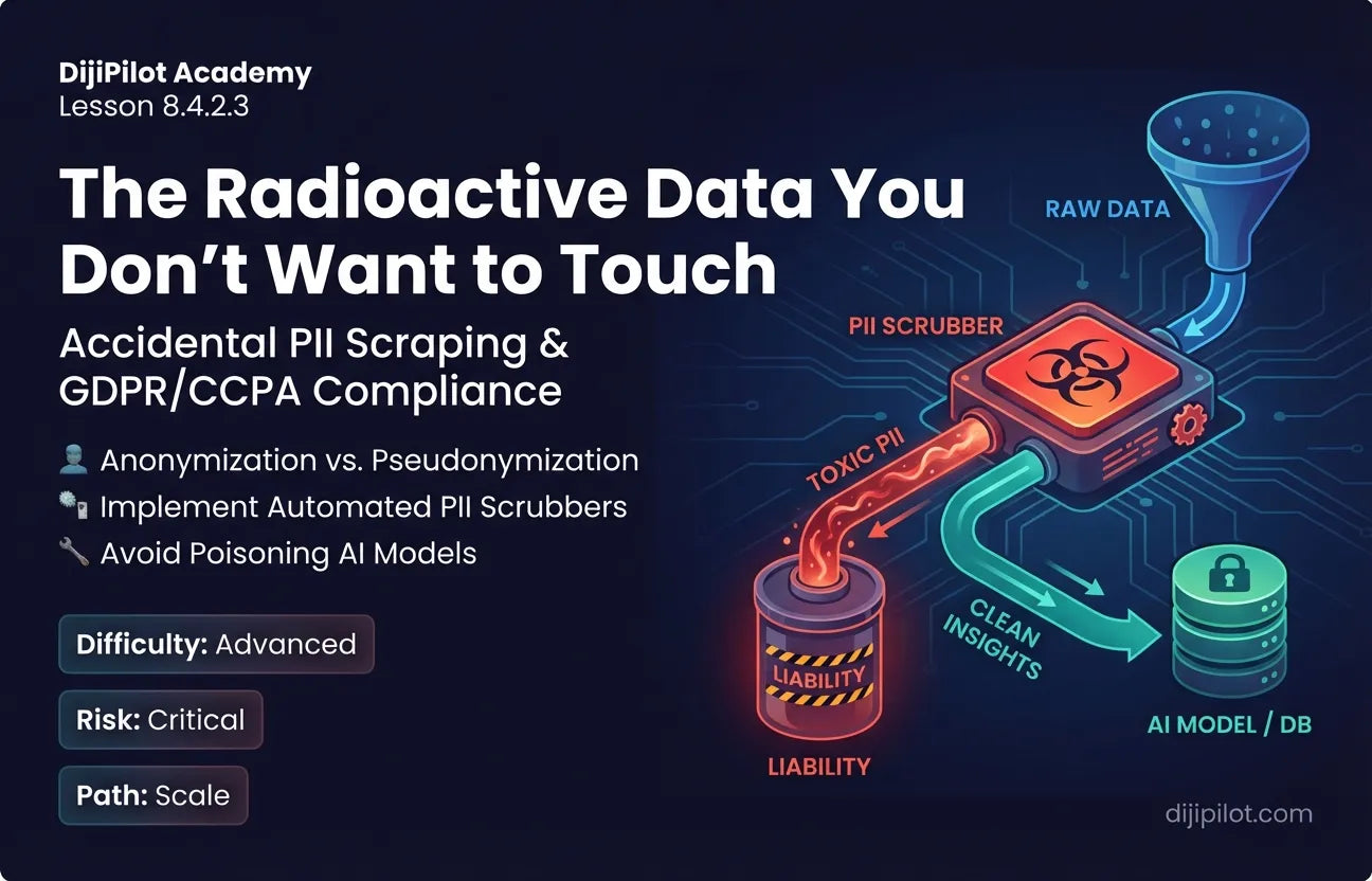 8.4.2.3 - The Privacy Trap: Accidentally Scraping PII (Personal Data) and Violating GDPR/CCPA (Difficulty: Advanced | Path: Scale)
