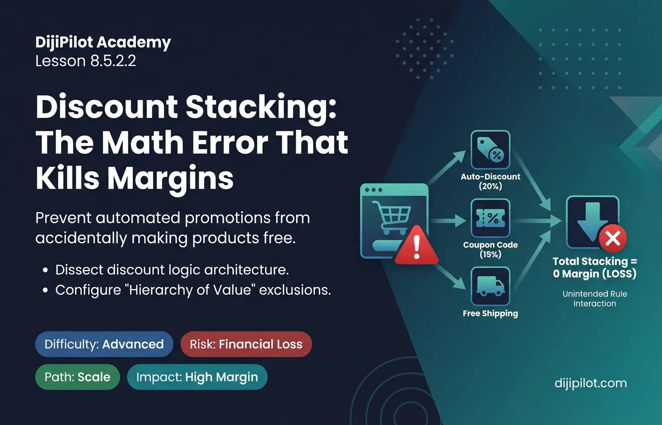 8.5.2.2 - Discount Stacking: When Automation Rules Accidentally Make Products Free (Difficulty: Advanced | Path: Scale)