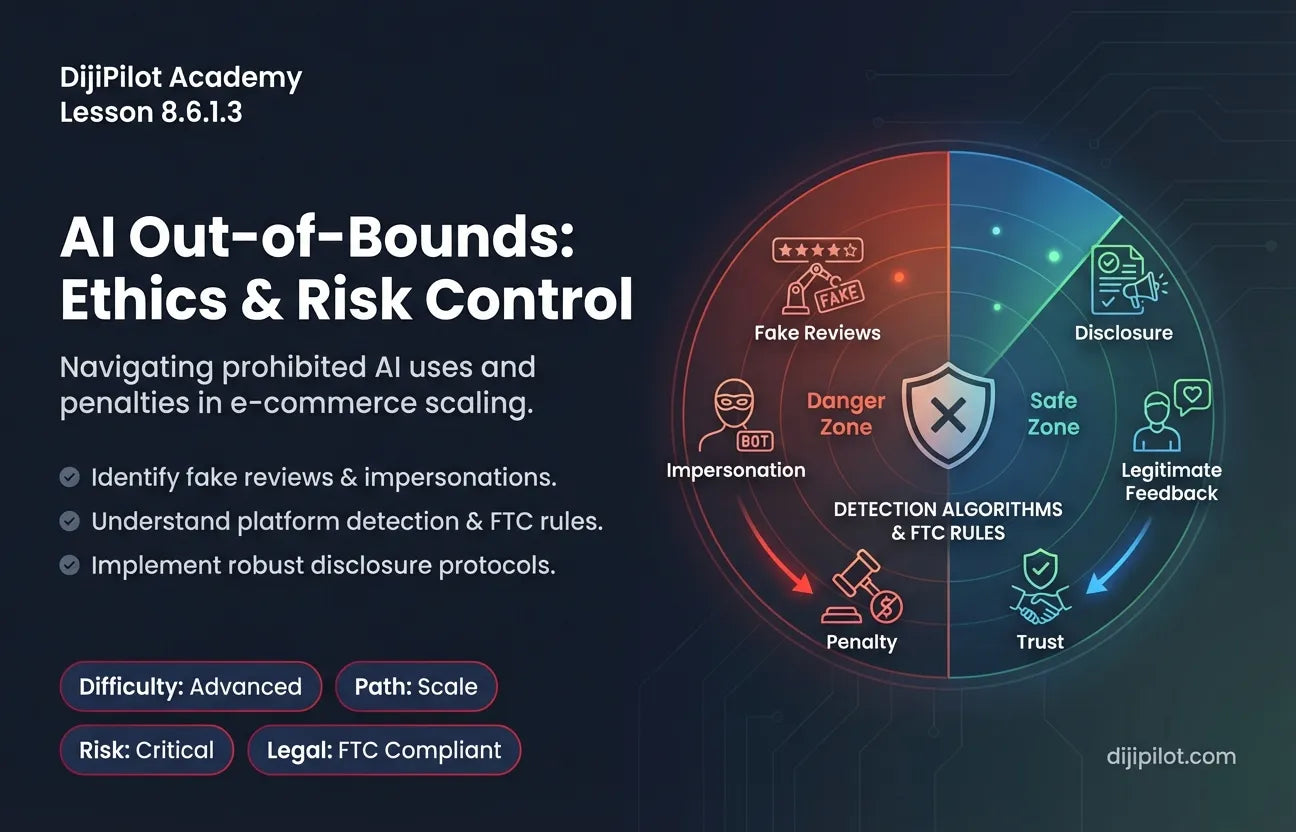 8.6.1.3 - What Uses Are Out-of-Bounds? (Fake Reviews, Impersonations, Hidden Disclosures) (Difficulty: Advanced | Path: Scale)
