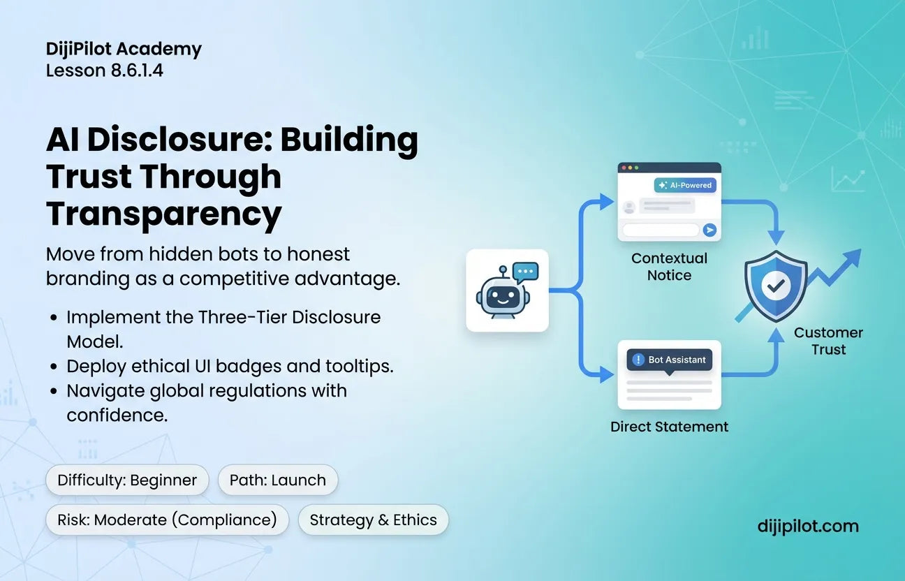 8.6.1.4 - How to Disclose AI Use in Customer-Facing Contexts (Difficulty: Beginner | Path: Launch)