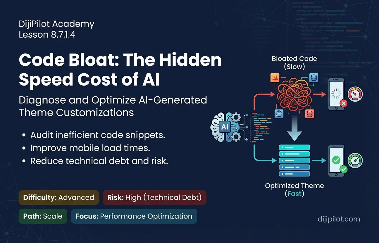 8.7.1.4 - Code Bloat: The Hidden Speed Cost of AI-Generated Theme Customizations (Difficulty: Advanced | Path: Scale)