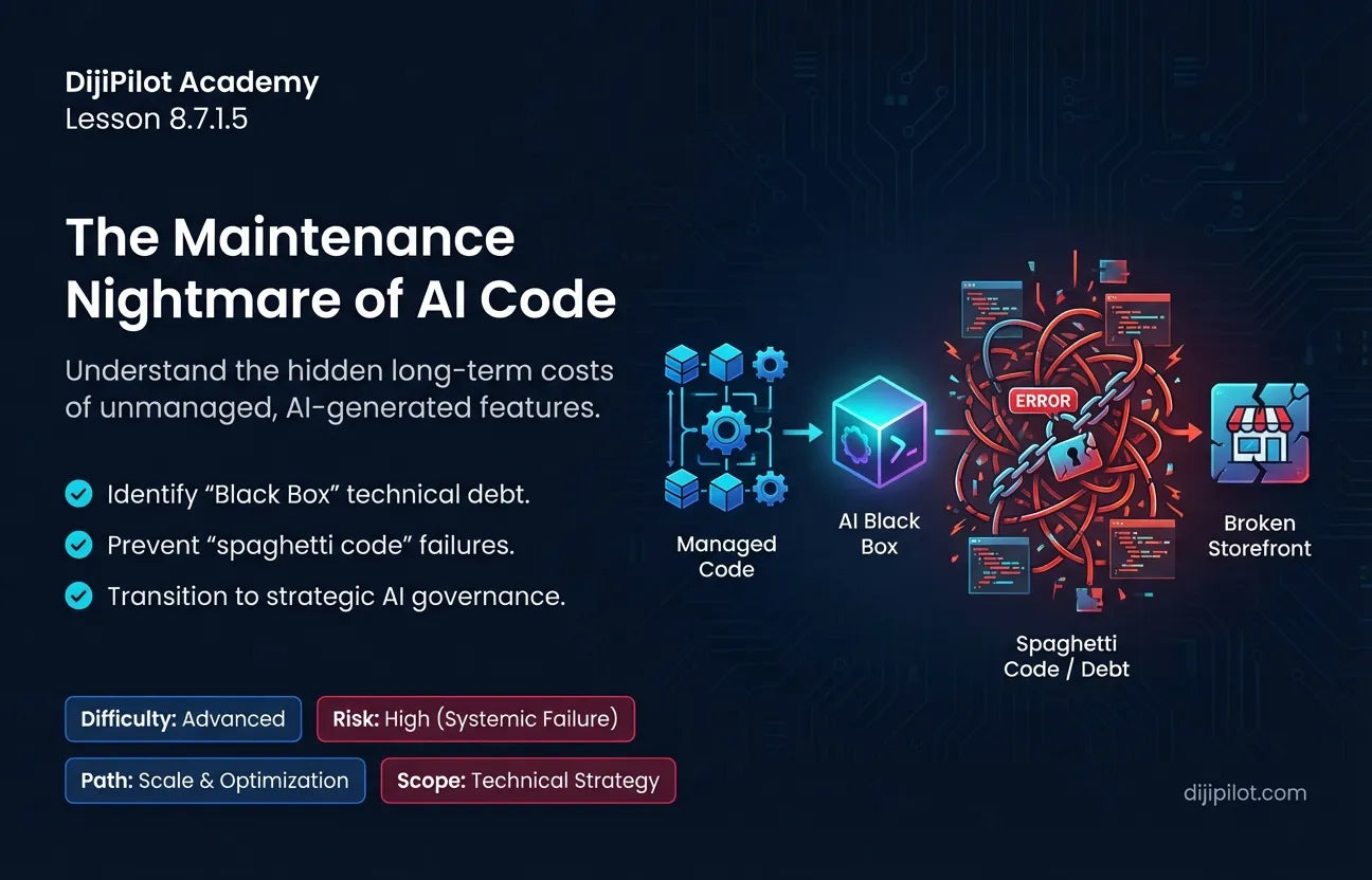 8.7.1.5 - The Maintenance Nightmare: Who Fixes the Code When the AI Builder Disappears? (Difficulty: Advanced | Path: Scale)