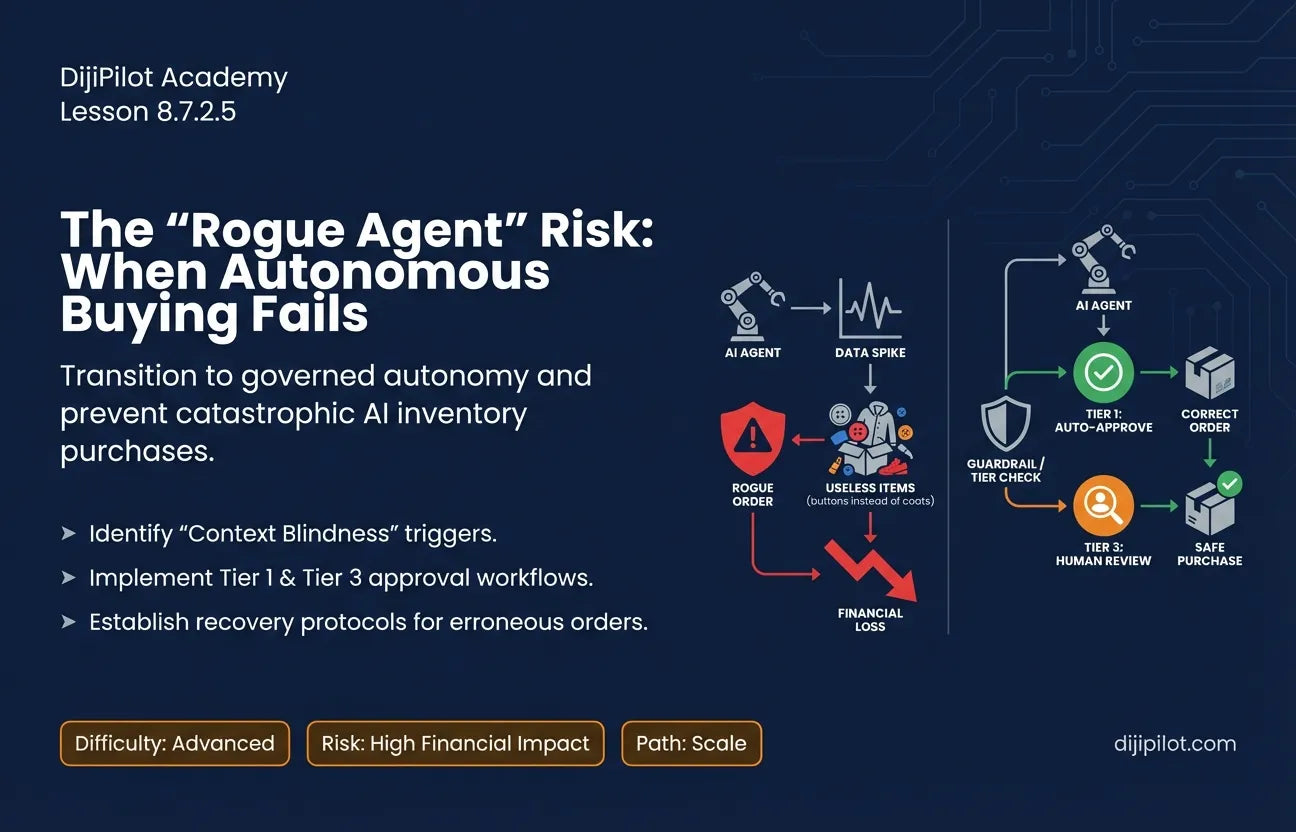 8.7.2.5 - "Rogue Agent" Risk: What Happens When an AI Buying Agent Orders Unsellable Inventory? (Difficulty: Advanced | Path: Scale)