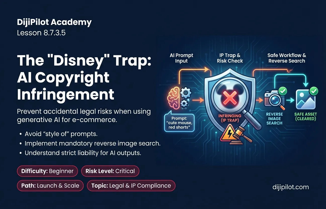 8.7.3.5 - Accidental Infringement: When Your AI Generator Spits Out a "Disney-Style" Character You Can't Use (Difficulty: Beginner | Path: Launch)