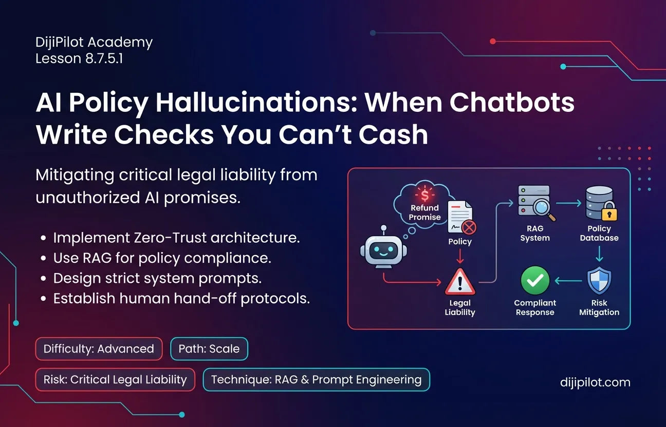 8.7.5.1 - Policy Hallucinations: Support Bots Promising Refunds or Terms You Don't Actually Offer (Difficulty: Advanced | Path: Scale)
