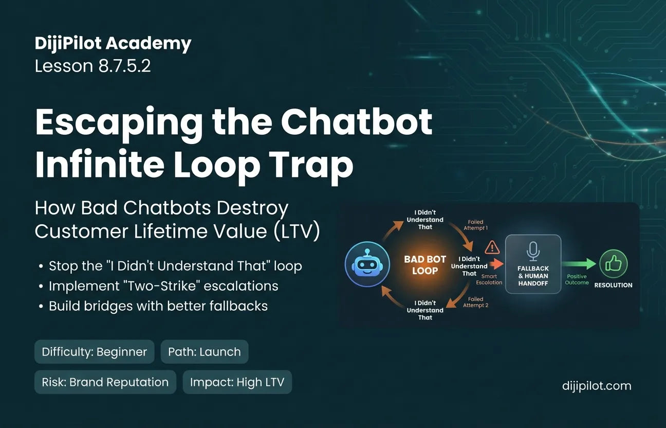 8.7.5.2 - The "Infinite Loop": How Bad Chatbots Destroy Customer Lifetime Value (LTV) (Difficulty: Beginner | Path: Launch)