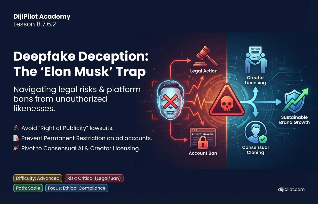 8.7.6.2 - Deepfake Deception: Using Unauthorized Likenesses of Celebrities or Founders in Ads (Difficulty: Advanced | Path: Scale)