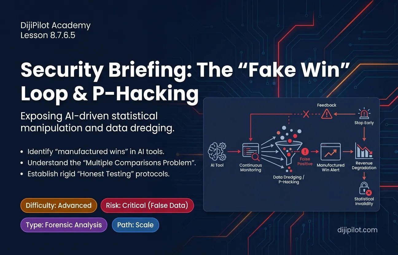 8.7.6.5 - P-Hacking: Allowing AI Tools to Stop A/B Tests Early to "Manufacture" a Winning Result (Difficulty: Advanced | Path: Scale)