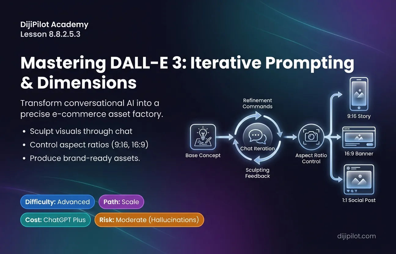8.8.2.5.3 - How to Use DALL-E 3: Iterative Prompting (Refining via Chat) & Aspect Ratio Commands (Difficulty: Advanced | Path: Scale)