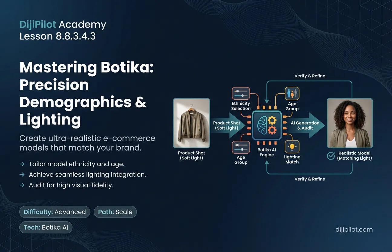 8.8.3.4.3 - How to Use Botika: Selecting Model Ethnicity, Age & Lighting Matching (Difficulty: Advanced | Path: Scale)