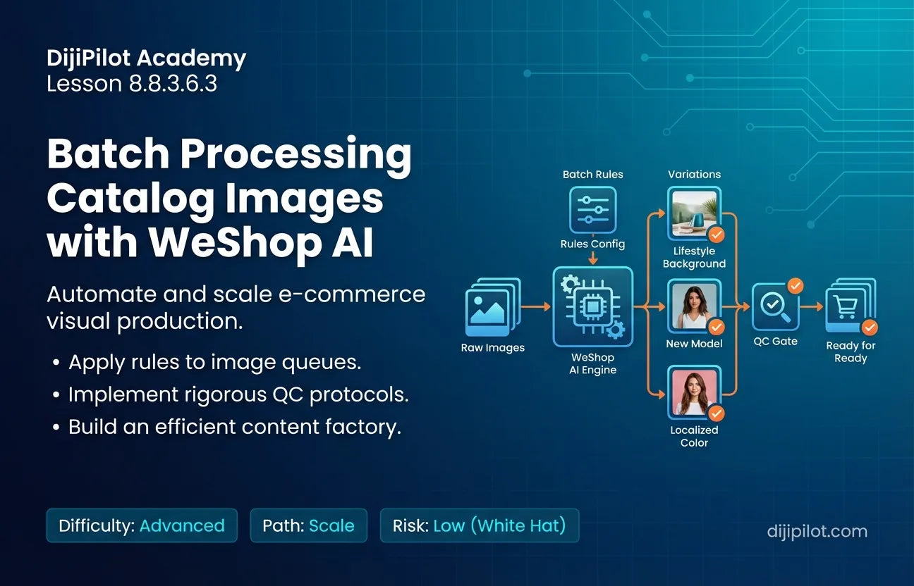 8.8.3.6.3 - How to Use WeShop AI: Batch Processing Catalog Images (Difficulty: Advanced | Path: Scale)
