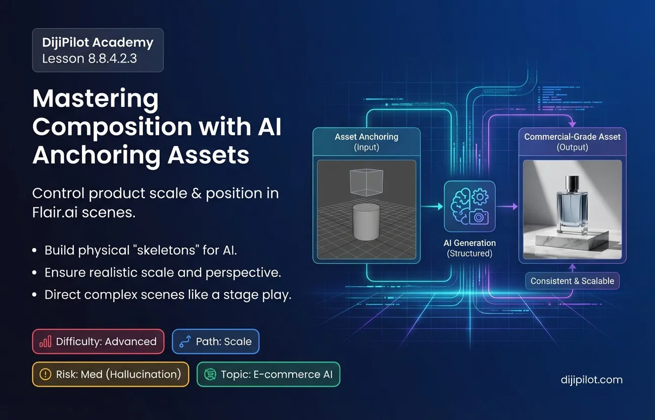 8.8.4.2.3 - How to Use Flair.ai: Using "Assets" to Anchor Product Scale & Position (Difficulty: Advanced | Path: Scale)