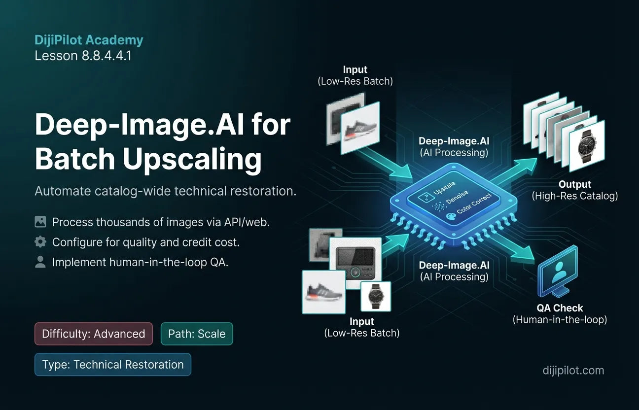 8.8.4.4.1 - Overview of Deep-Image.AI: Use Cases for Batch Upscaling & Processing (Difficulty: Advanced | Path: Scale)