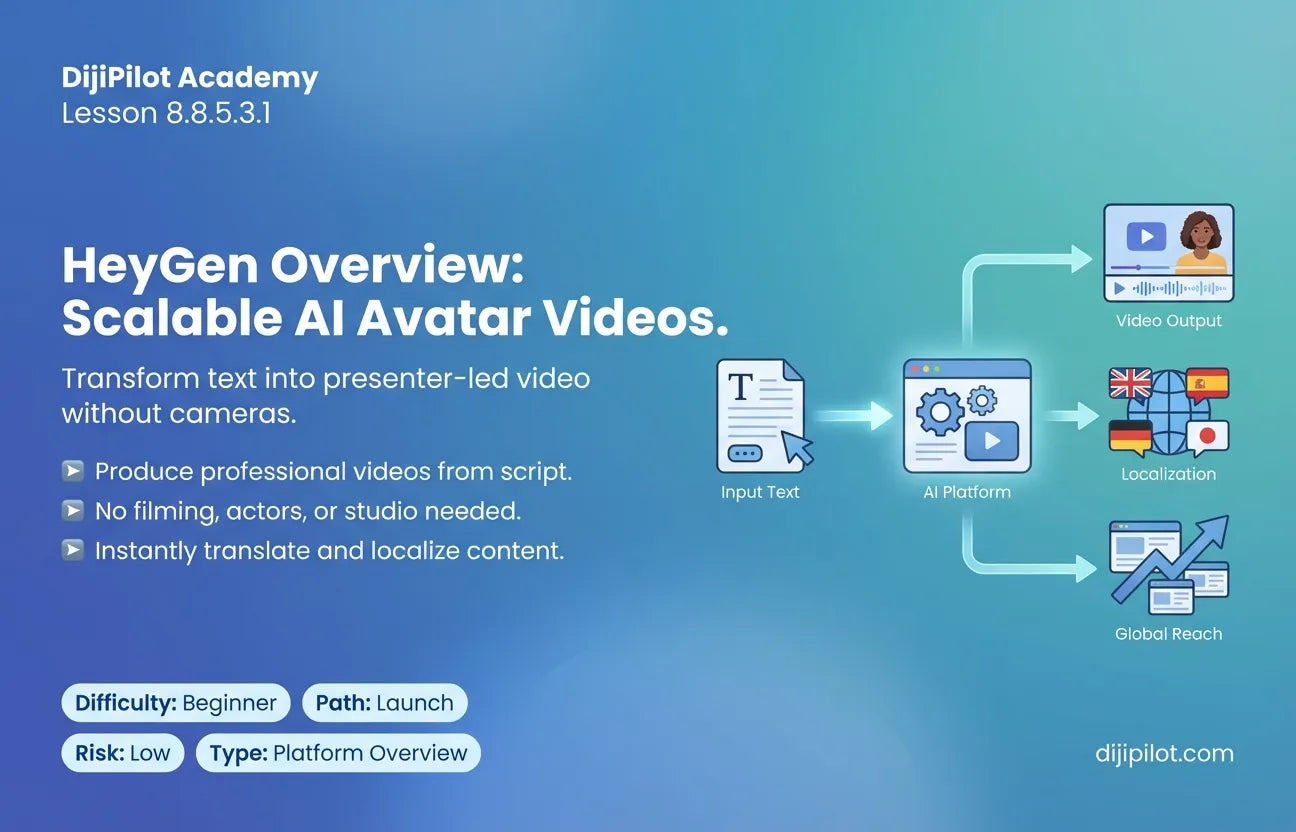 8.8.5.3.1 - Overview of HeyGen: Use Cases for AI Talking Avatars & Explainers (Difficulty: Beginner | Path: Launch)