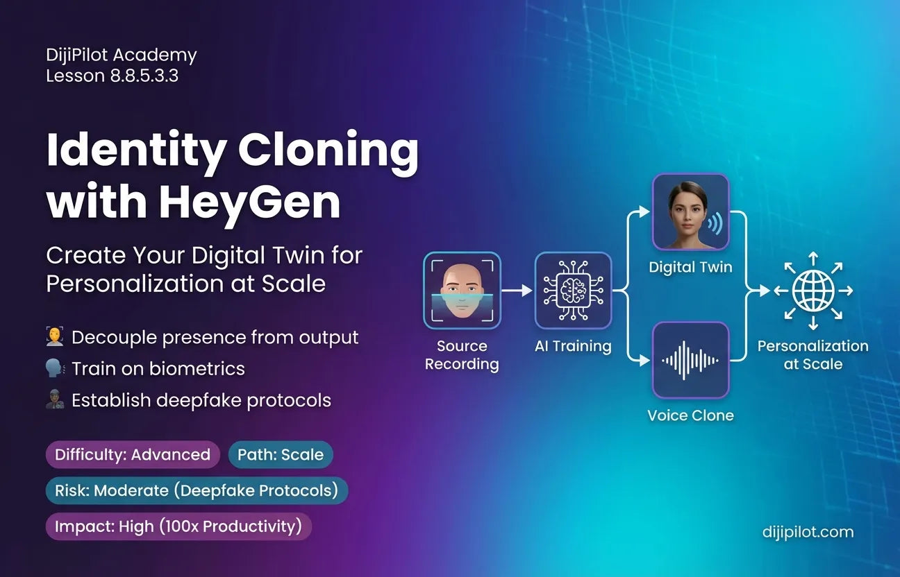 8.8.5.3.3 - How to Use HeyGen: Cloning Your Own Avatar & Voice (Difficulty: Advanced | Path: Scale)