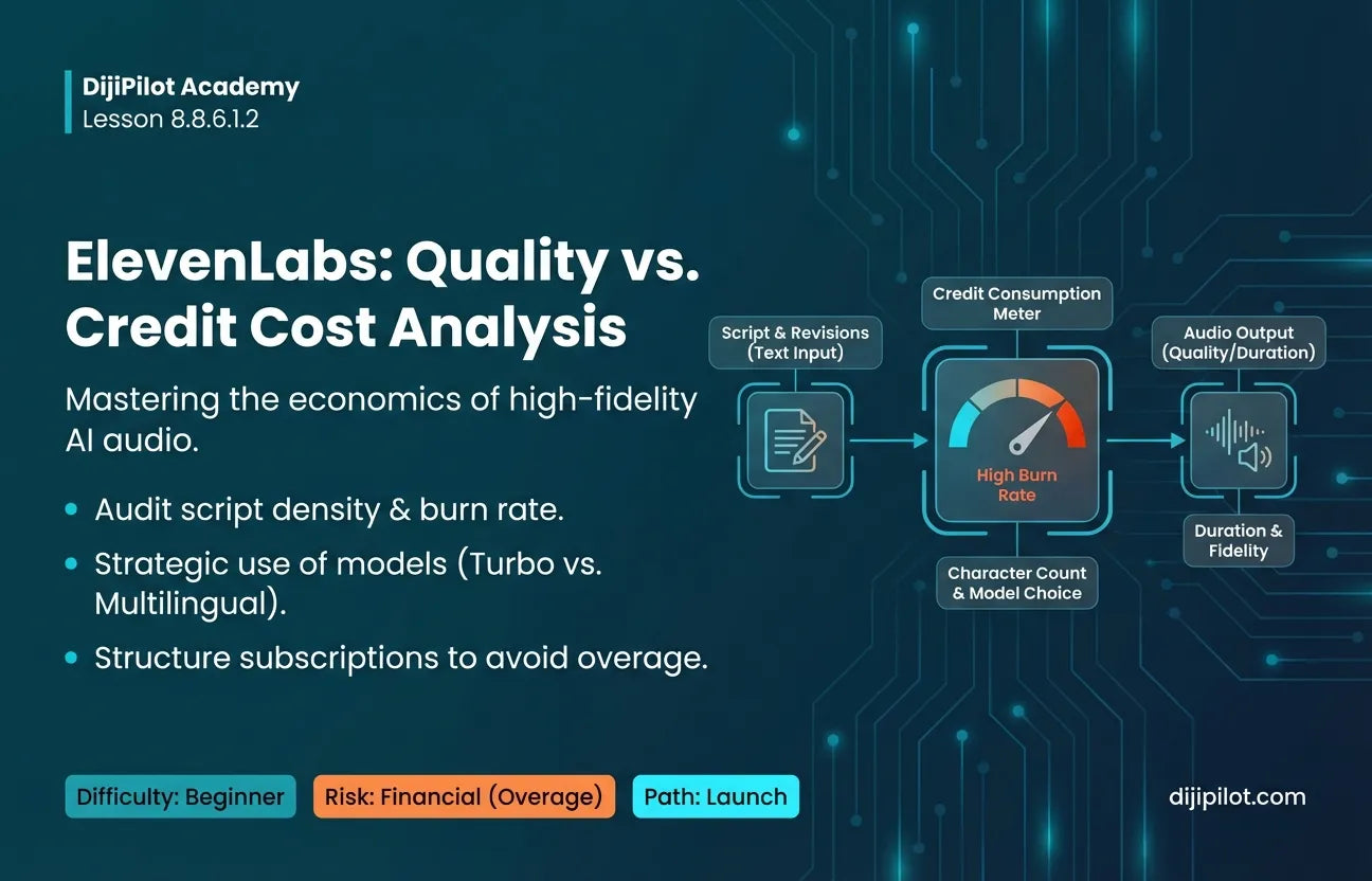 8.8.6.1.2 - Pros/Cons: Industry Standard Quality vs. Credit Consumption in ElevenLabs (Difficulty: Beginner | Path: Launch)