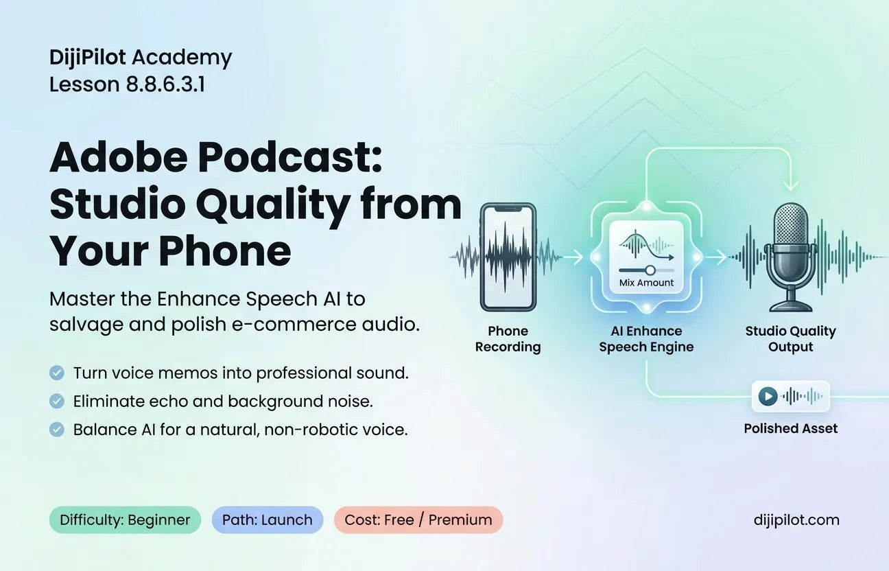 8.8.6.3.1 - Overview of Adobe Podcast: Use Cases for AI Audio Enhancement (Difficulty: Beginner | Path: Launch)