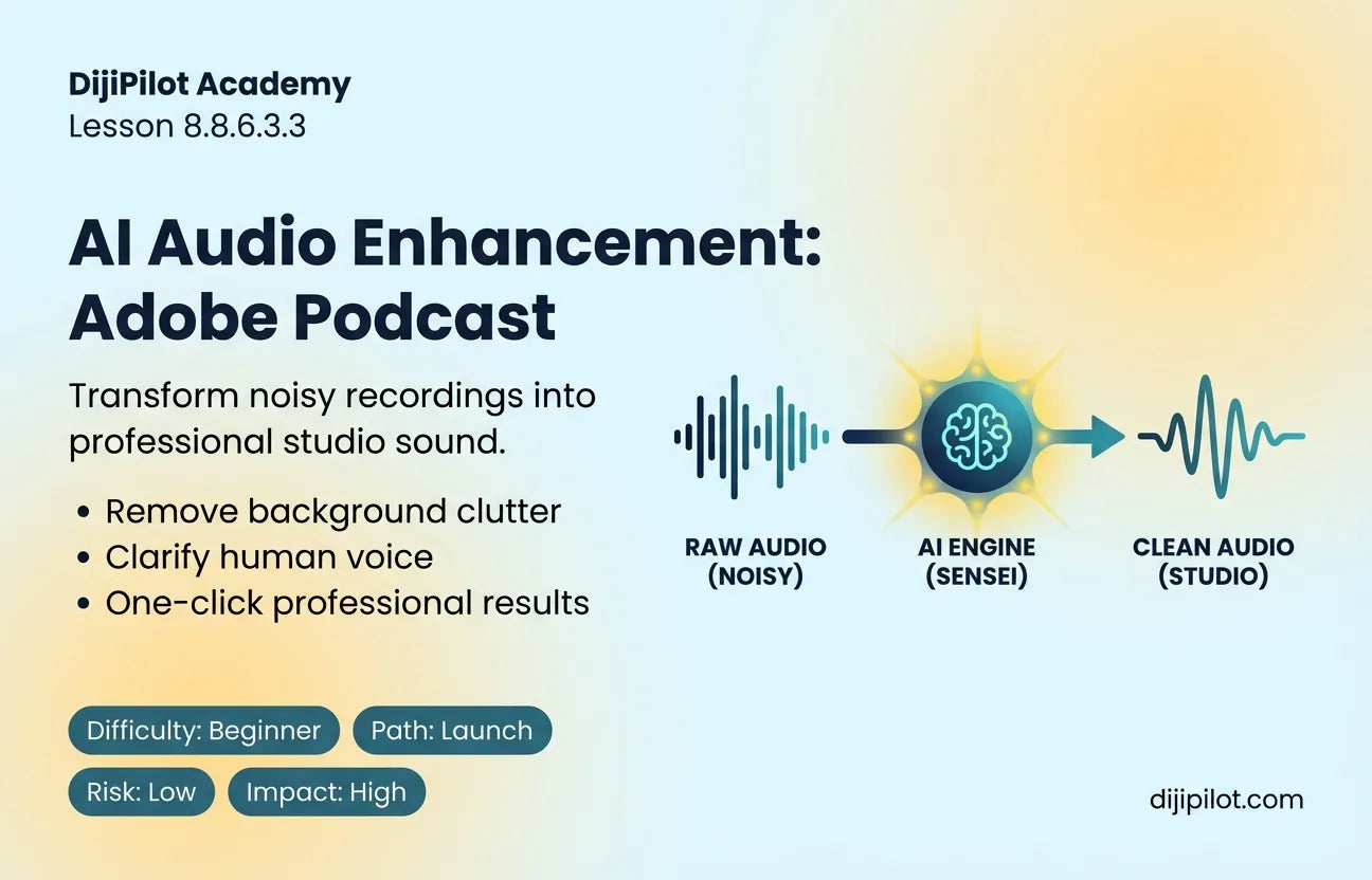 8.8.6.3.3 - How to Use Adobe Podcast: The "Enhance Speech" Tool (Difficulty: Beginner | Path: Launch)