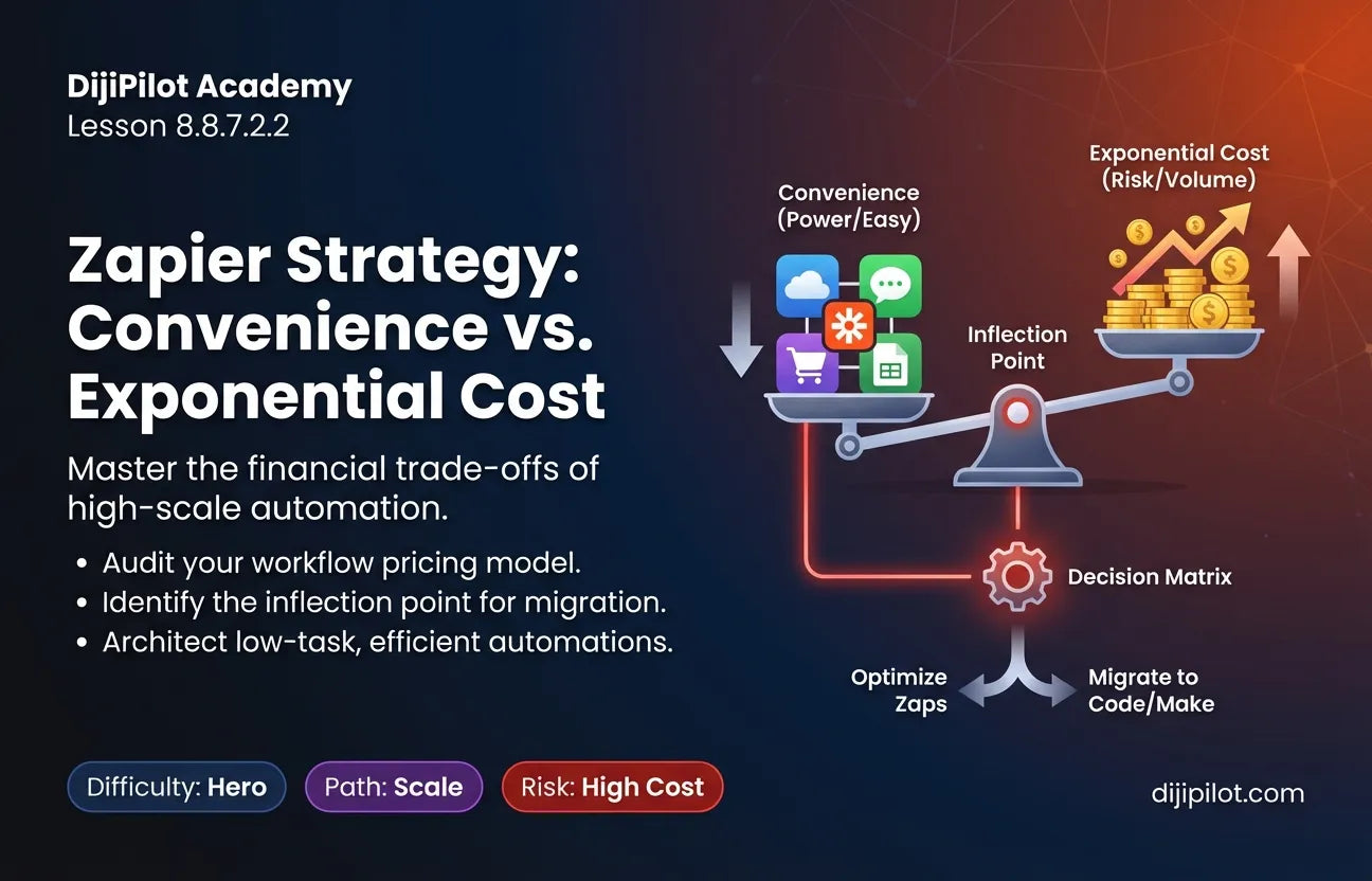 8.8.7.2.2 - Pros/Cons: Massive app library (6000+) & ease of use vs. Higher cost at scale for Zapier (Difficulty: Hero | Path: Scale)