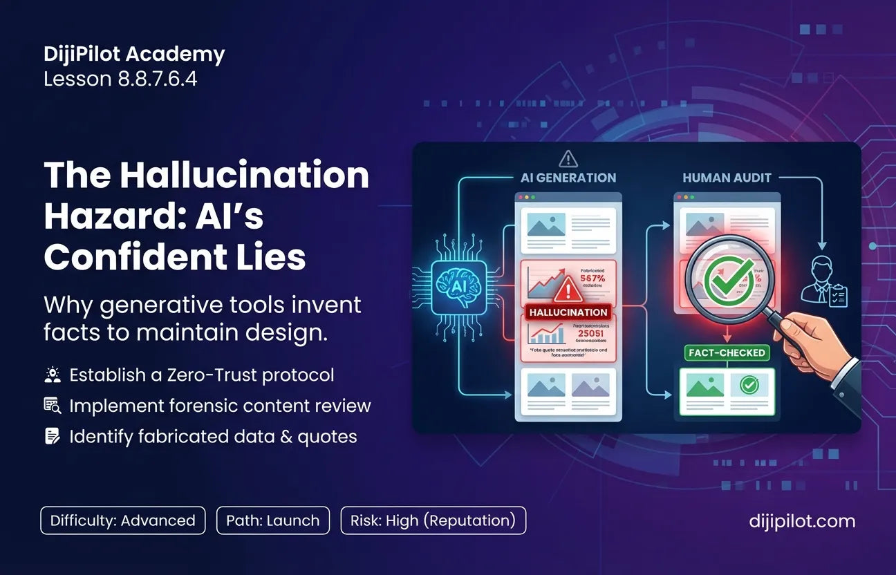 8.8.7.6.4 - Reality Check: You must fact-check every slide; AI loves to invent statistics or quotes to fill space in Gamma (Difficulty: Advanced | Path: Launch)